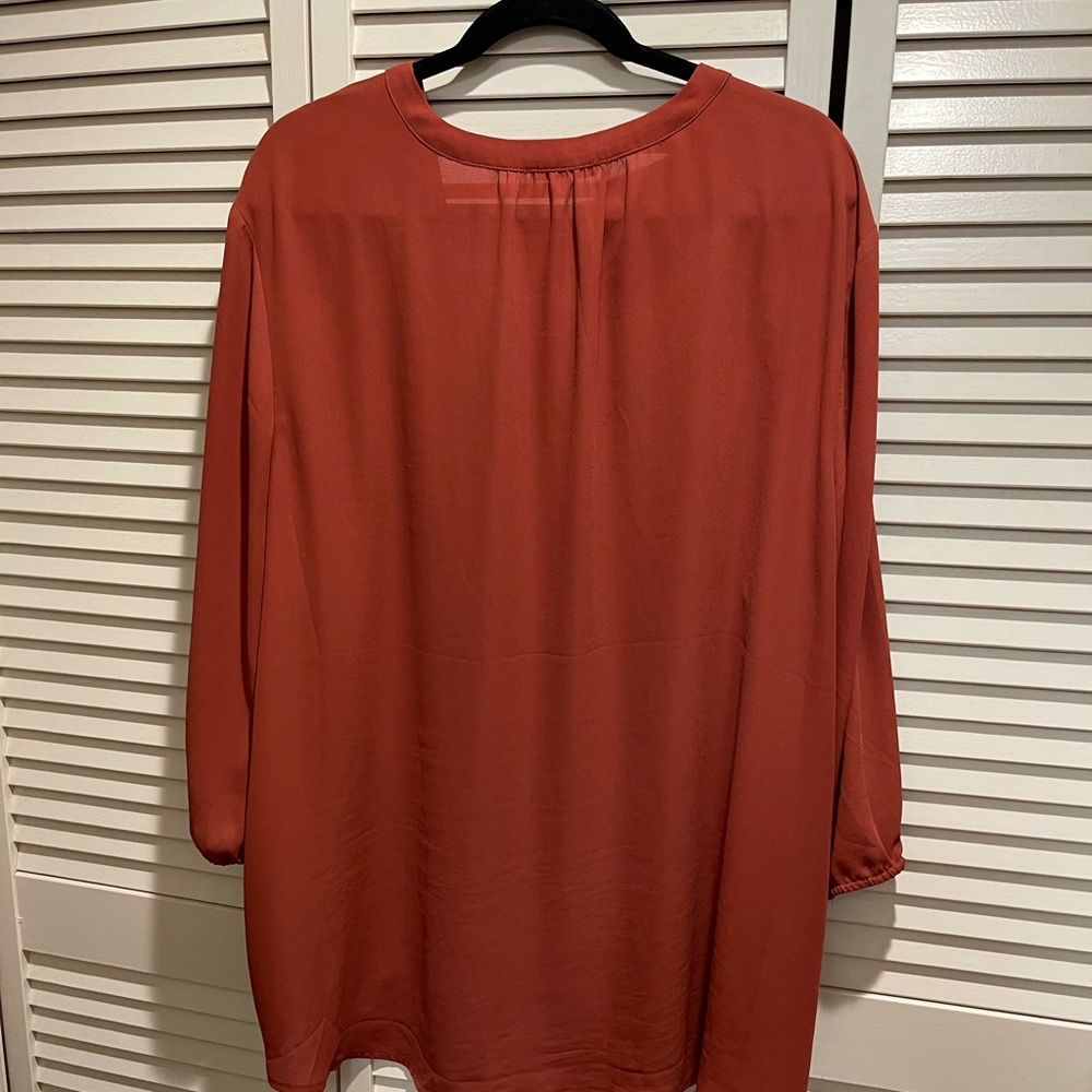 Maurice’s Button Down Rust Color Blouse - Picture 2 of 4